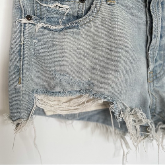 We the Free People Daisy Chain Lace Button Fly Distressed Size 25 - Picture 6 of 8